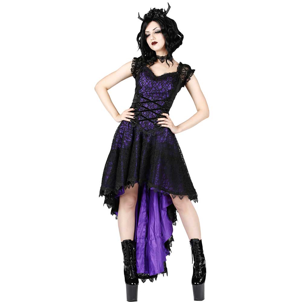 Sinister - 988 Long dress - Purple/Black